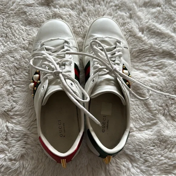 Gucci studded pearl sneakers - Picture 6 of 10